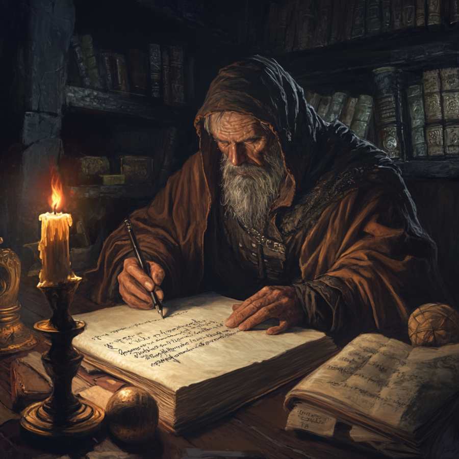 The Bible Was Written for Us, But Not to Us - Man Writing Bible